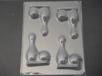 1417 Bowling Pin and Ball Chocolate Candy Mold